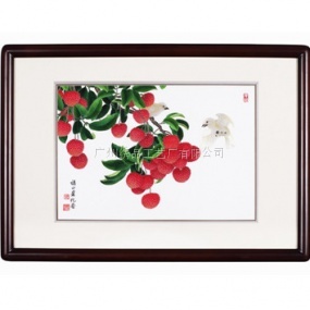 廣繡《鳥語鶯歌》68x48cm